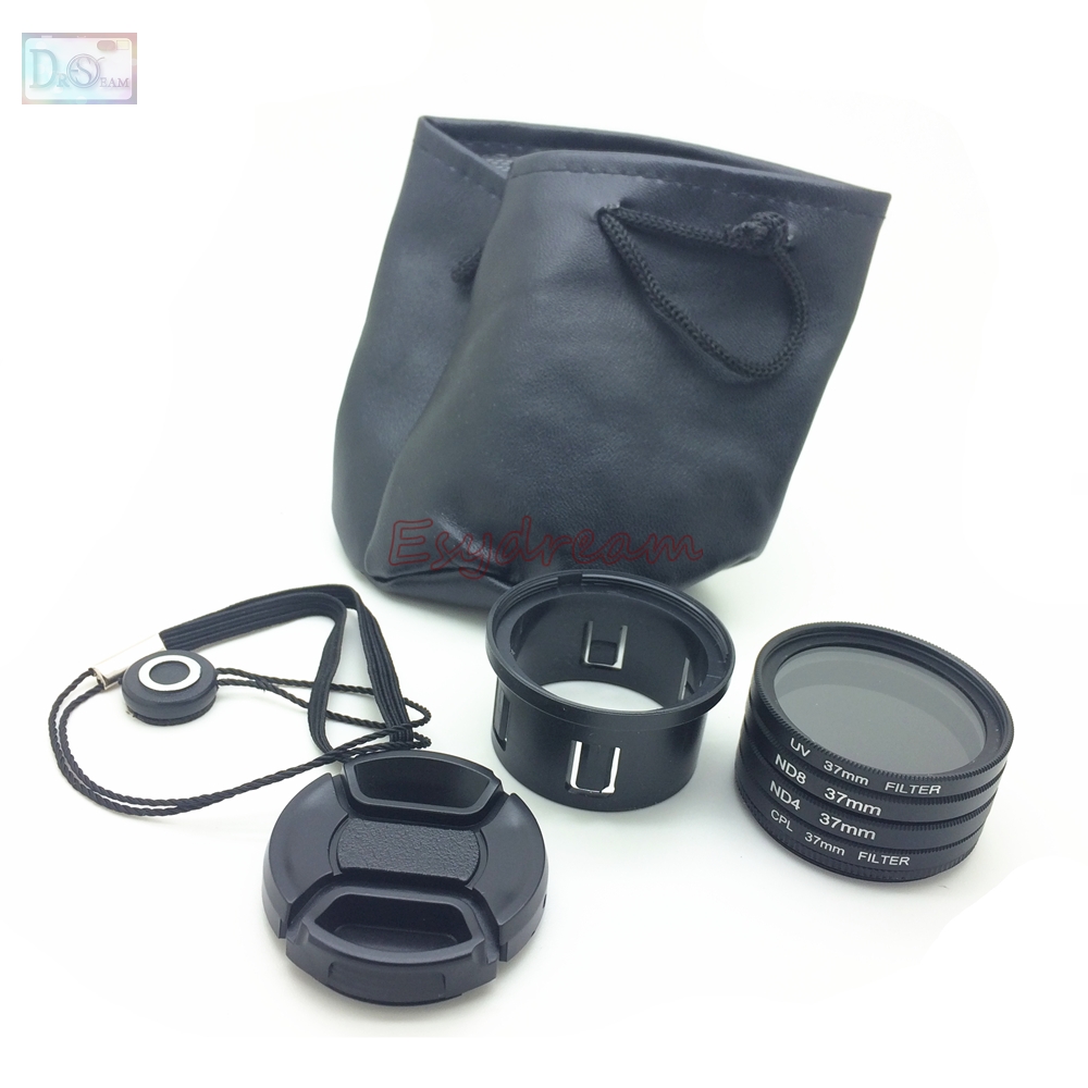 37 Filter Kit UV + CPL + ND4 + ND8 + Adapter Ring Tube + Lens Cap for DJI Phantom 3 Standard Professional Advanced SE Phantom 4