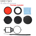 58mm 16X HD Close-up Macro Lens Adapter Ring Camera Lens red Filter for GoPro HERO 4 3+ hero4 Session black Camera Accessories