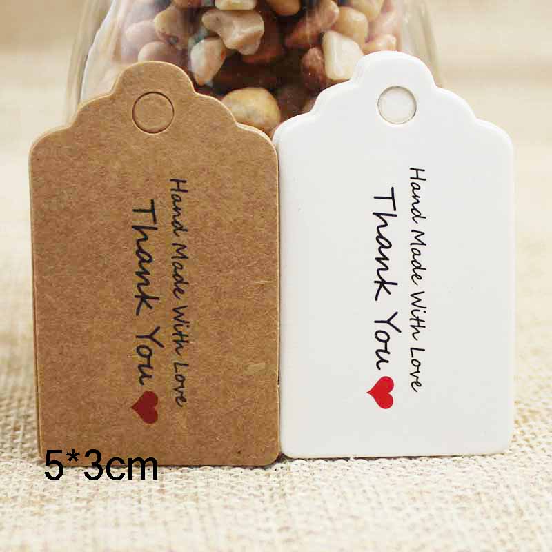 Vintage style paper gift tag white/kraft cardboard jewelry label tag for gift /wedding favors products note tag 100pcs per lot