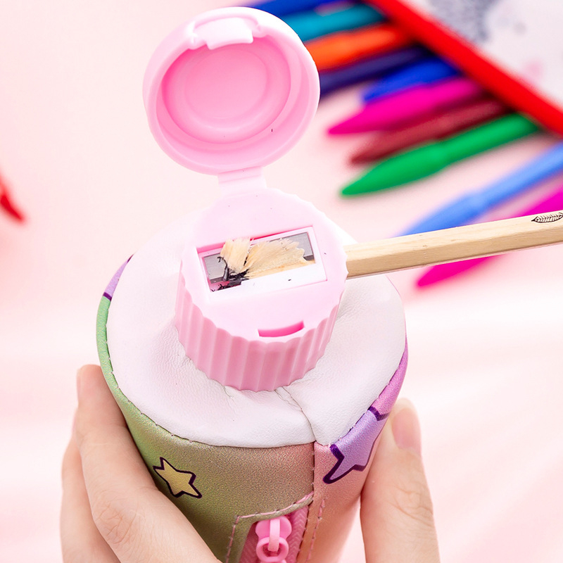 1 Pieces Lytwtw's Kawaii Cute Toothpaste Styling Pen Pencil Bag PU School Stationary Pouch Case With Pencil Sharpener