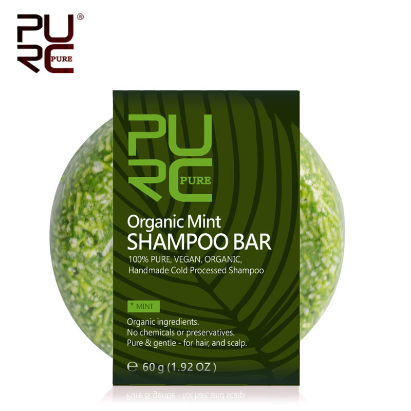 11.11 PURC New arrivals Organic Natural Mint Shampoo Bar 100% PURE and mint handmade cold processed hair shampoo soap hair care