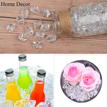 100pcs Clear Irregular Acrylic Crystal Stone Fake Crushed Ice Rocks Ice Cubes Acrylic Vase Fillers for Party Wedding Decorations