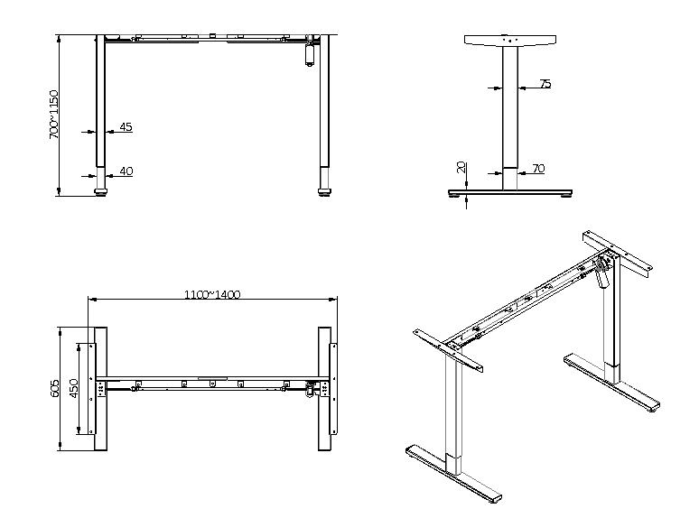 Standing Table Dimension