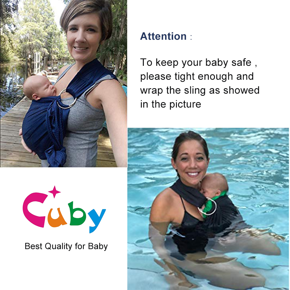 Baby Carrier Wrap 0-24M Ring Sling Baby Carrier Breathable Mesh Fabric Ideal for Summers Kangaroo Newborn Infant Child Sling