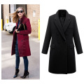 2020 Women Jacket New Mid-Length Doulbe-Breasted Woolen Coat Slim Large Size OL Trench Coat Good Quality