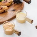 New Multi-Functional Taste Dish Coffee Milk Pan Glass Sauce Vinegar Plate Gravy Boats With Handle