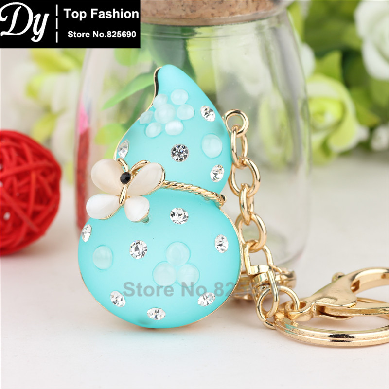 Crystal Rhinestone Alloy Keychain For Women Handbag Resin Hoist Rhinestone Key Ring Car Key Holder Chaveiro