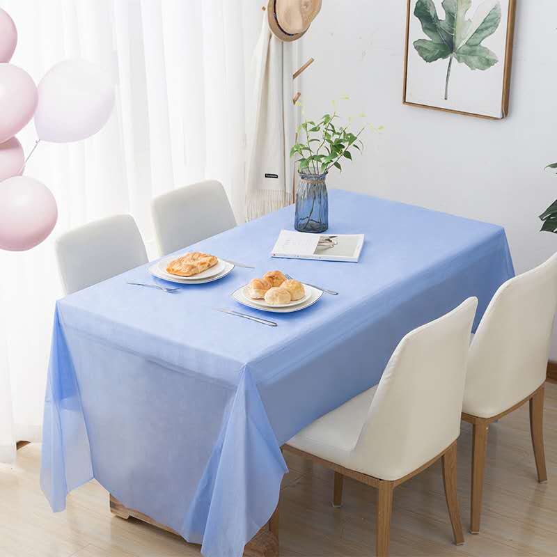 Wedding Birthday Disposable Plastic Table Cloth Home Party Decoration Table Cover For Rectangular Table Decor 137cm*183cm