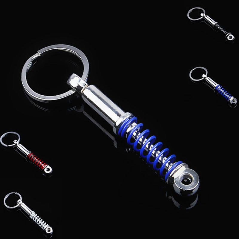 Cute Metal Auto Parts Disc Brake Shock absorber Keychain Hub Calipers Key Ring For Car Pendant Key Chain For Men Gift Trinkets