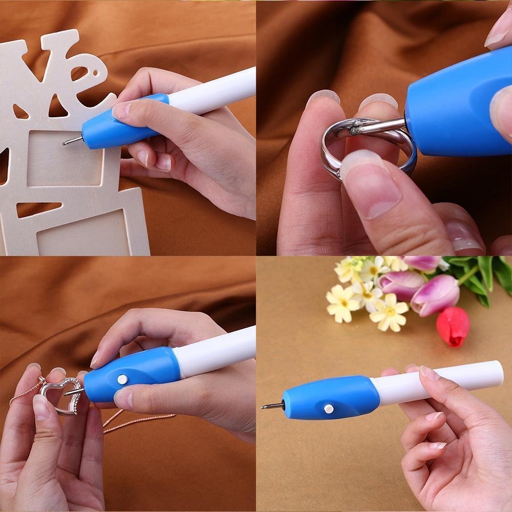 2in1 Engraving Pen Etching cutter Cording DIY hobby knife tool Carving cutter for Ceramic Glass Accessory iPhone Laptop