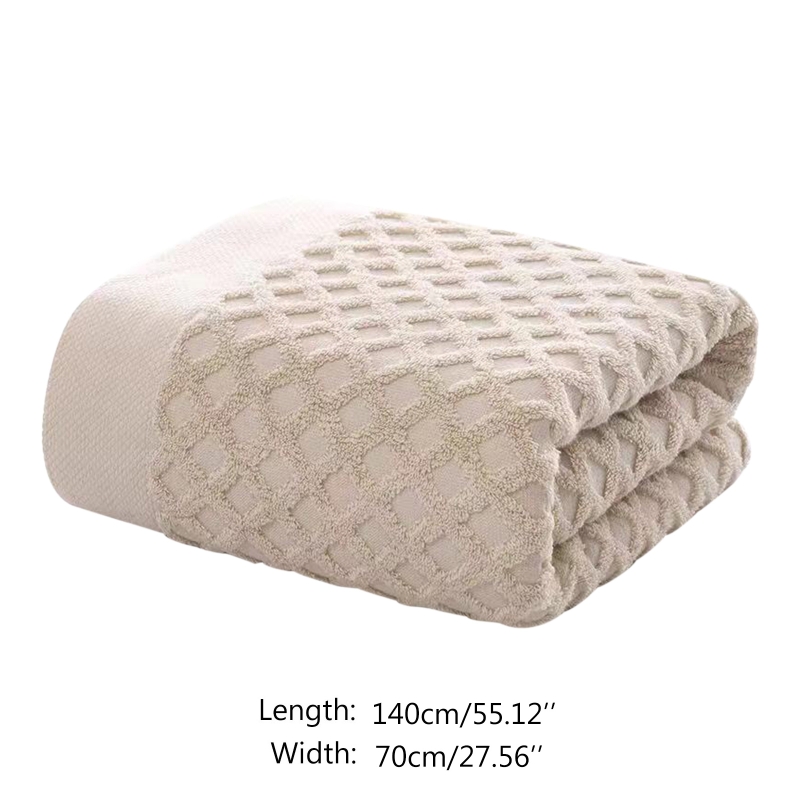 70x140cm Diamond Plaid Cotton Beach Bath Towel Absorbent Bathing Sheet Washcloth 72XF