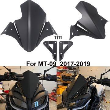Motorcycle CNC Front Windshield Windscreen Airflow Wind Deflector For Yamaha MT09 MT-09 2017 - 2020