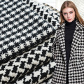 Width 150cm Tweed Wool Polyester Blend Tartan Plaid Houndstooth Fabric England Woolen Clothing Material For Coat Vest Cloth