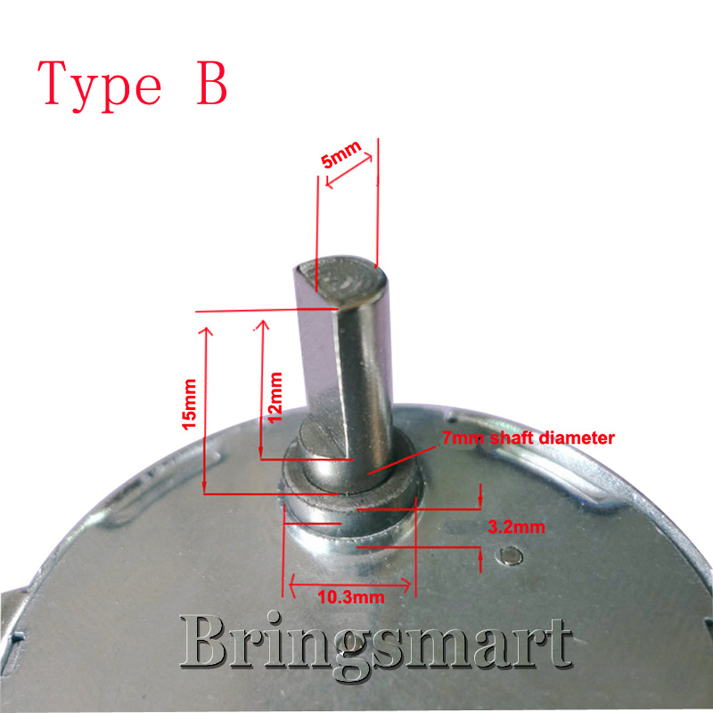 Bringsmart TYC-50 AC Geared Motor 110V 220V 1.4 2 4 8 10 15 20 30 48 58rpm Oscillating Fan Motor Microwave Oven Mini AC Motor