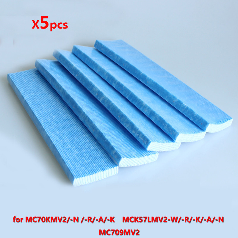 5 Pcs Air Purifier Filter For DAIKIN Purifiers KAC017A4 KAC017A4E MC70KMV2 Purifier Parts Multifunctional Blue Filter