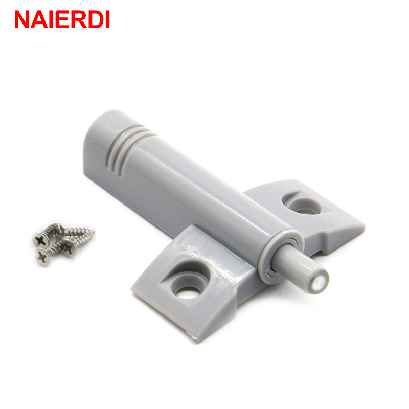 NAIERDI 5Set/Lot Kitchen Cabinet Catches Door Stop Drawer Soft Quiet Closer Damper Buffers With Screws For Furniture Hardware