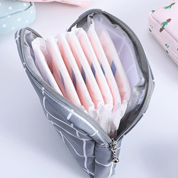 Women Tampon Storage Bag Sanitary Pad Bag Napkin Cosmetic Organizer Lady Makeup Bag Coin Portable Purse Tampon Holder Organizer