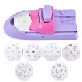 1set Nail Printing Machine DIY Nail Art Printer Portable Nail Printer Nail Printing Manicure Set Metal Plates Scraper Nail Plate