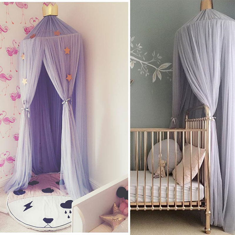 Nordic Style Princess Lace Kids Baby Bed Room Canopy Mosquito Net Curtain Bedding Dome Tent For Baby Reading Playing Home Decor