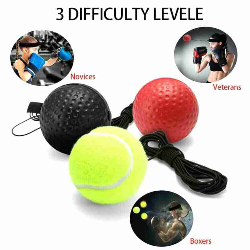 Boxing Reflex Ball set 3 balls Head Band Fighting Speed Exercise Tai Ball Accessories Punch Equipment MMA Muay Training V9W4