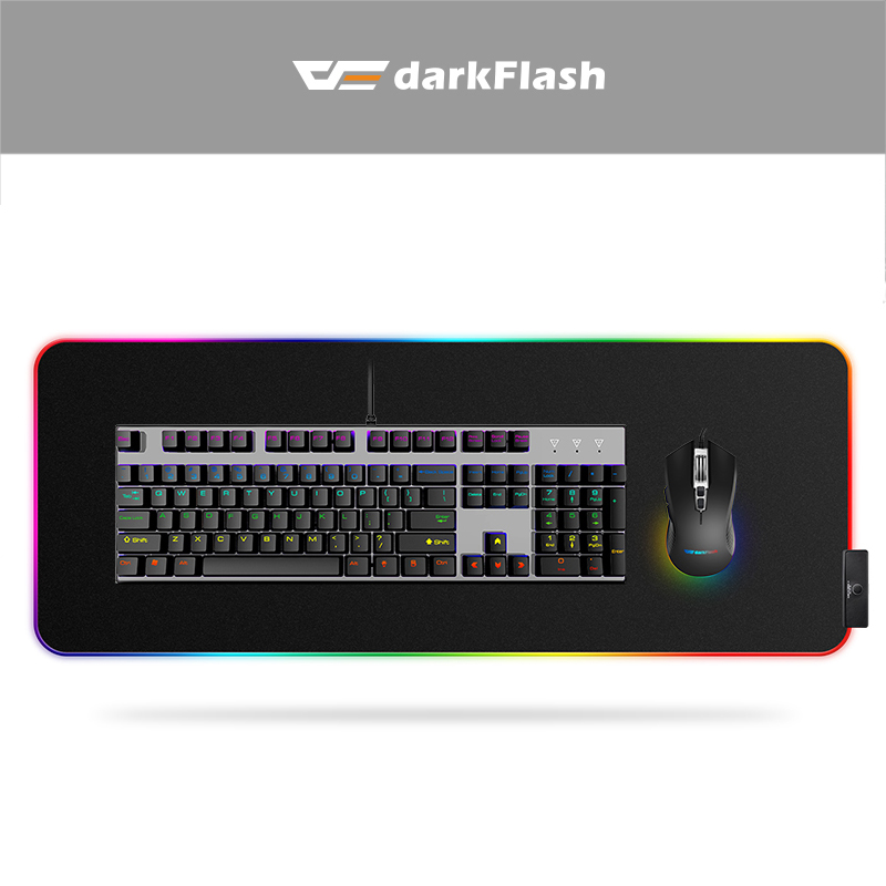 darkFlash Computer mouse pad USB Wired RGB Colorful Lighting Gaming Mouse pad 300mm*800mm high quality Non-Slip Laptop Mouse pad