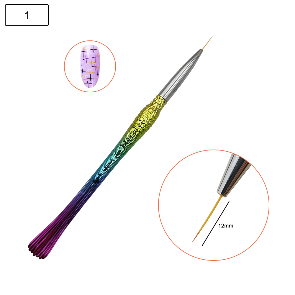 3pcs Nail Brush Set Mermaid Rod Drawing Pen Make Your Nails Have Beautiful Curves Art Nail Pen Manicure Tools