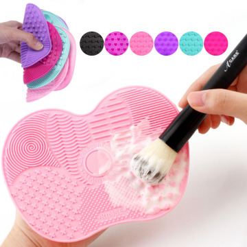 Beauty Brush Cleaning Pad Tool Silicone Scrubbing Pad With Suction Cup Tool