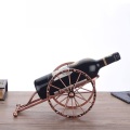 Antique Iron Art Cannon Model Wine Bottle Holder Decorative Metal Artillery Miniature Wine Rack Barware Ornament Craftworks