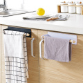 Punch Free Bathroom Towel Bar Self-adhesive Kitchen Paper Holder Storage Rack Wood Hanger Organizer Cabinet Rag Hanging Shelf