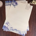 8 pcs Chinese Style Envelopes Vintage Flowers Decoration Writing Paper Letter Set For Student Office School Supplies Stationery
