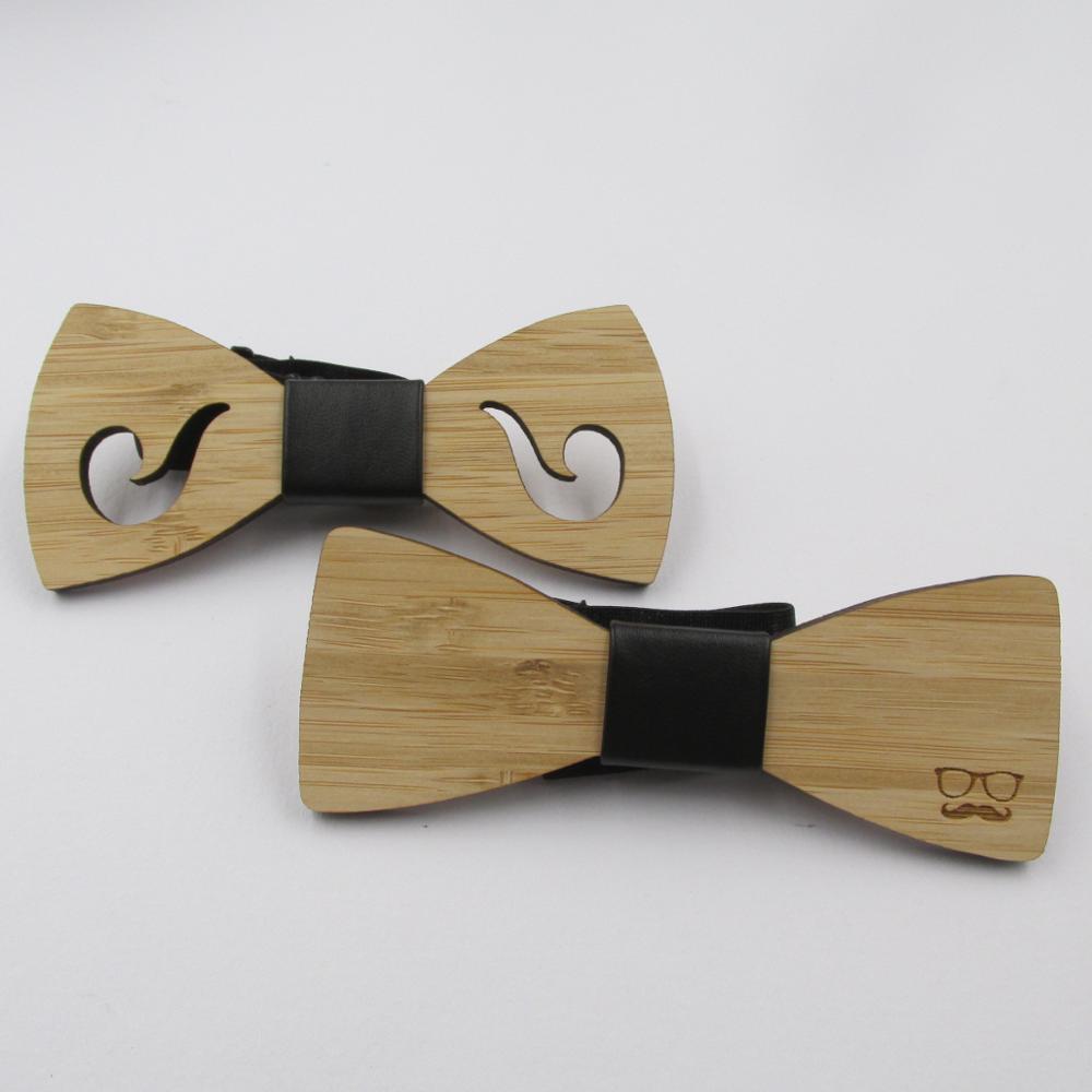 Wood Fashion Moustache Bow Tie Men Accessories Moustache Glassess tobacco pipe Bowtie Best Gifts For father wedding anniversary