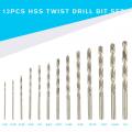 13 PC Twist Drill Bit Metal Wood
