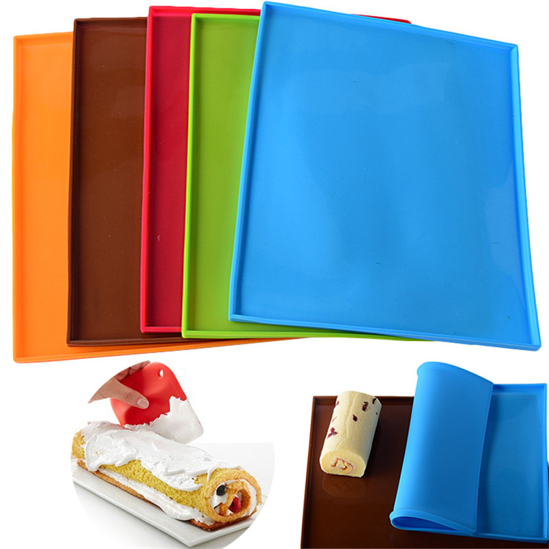 1pc Non-stick Baking Mat Cake Pad Roll Pad Kitchen Accessories Bakeware Baking Tools Silicone Oven Mat Cake Roll Mat Baking