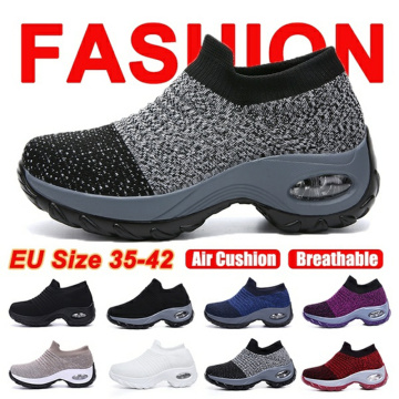 Fashion Women Lightweight Sneakers Running Shoes Outdoor Sports Shoes Breathable Mesh Comfort Platform Shoes Air Cushion Sneaker