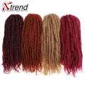 Xtrend Synthetic Marley Braids Crochet Hair Afro Twist Braiding Hair Extensions 18inch 20 strands/pack 1-10 packs