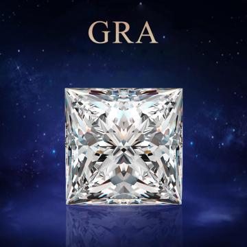 Szjinao Real 100% Loose Gemstone Moissanite Diamond 2ct D Color VVS1 7mm Princess Cut GRA Moissanite For Diamond Ring Jewelery