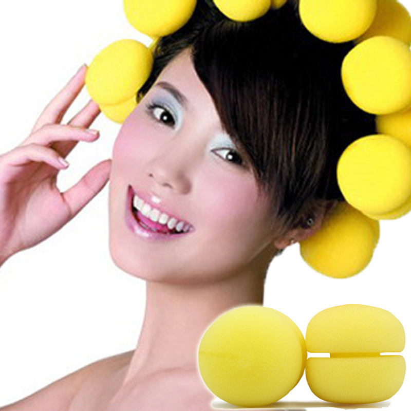 6Pcs Magic Hair Curlers Cute Hair Rollers Curler Soft Sponge Foam Balls Rollers Hair Care Lovely DIY Curling Hairdressing Tools