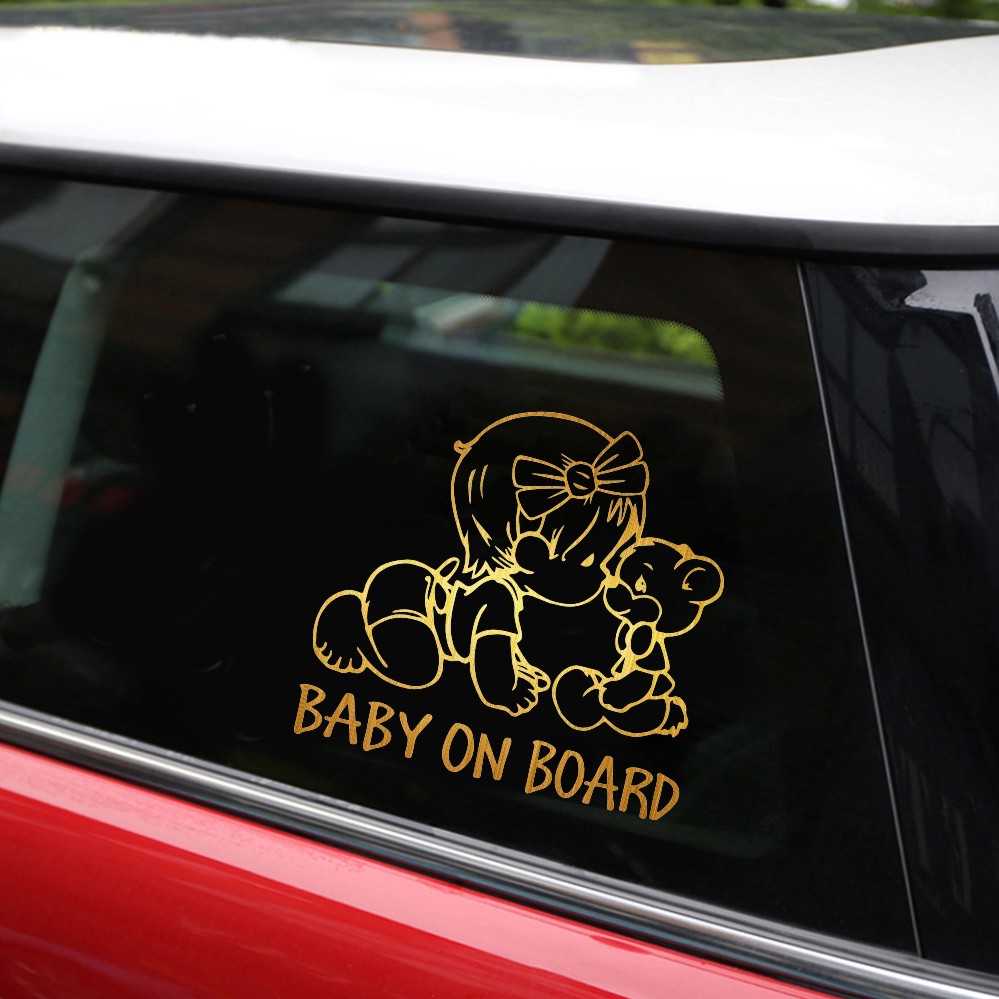 Cute BABY ON BOARD Car Stickers Window Wall Door Motorcycle Car Decals and Stickers For Car Styling Auto Exterior Accessories
