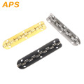 4Pcs 65*15mm Cabinet Door Luggage Hinges 6 Holes Jewelry Wood Boxes Hinge Furniture Decoration W/Screws Gold/Silver/Bronze