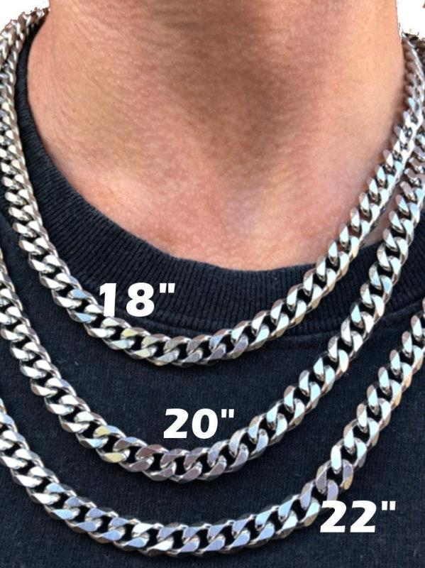 2020 Fashion Cuba Chain Necklace Men Titanium Steel 8mm Width Chain Necklaces For Men Jewelry Gift Collar De Hombres