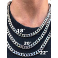 2020 Fashion Cuba Chain Necklace Men Titanium Steel 8mm Width Chain Necklaces For Men Jewelry Gift Collar De Hombres