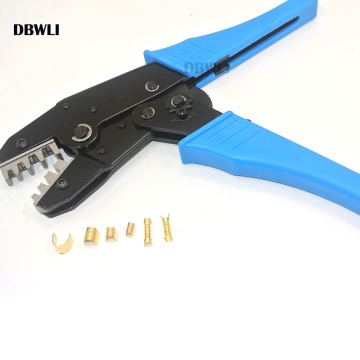 Terminal Crimping Plier Tools for Crimp 20-10AWG 0.5-6mm2 454A/454B/454C U-type Shaped Copper Wire Buckle Terminals set kit