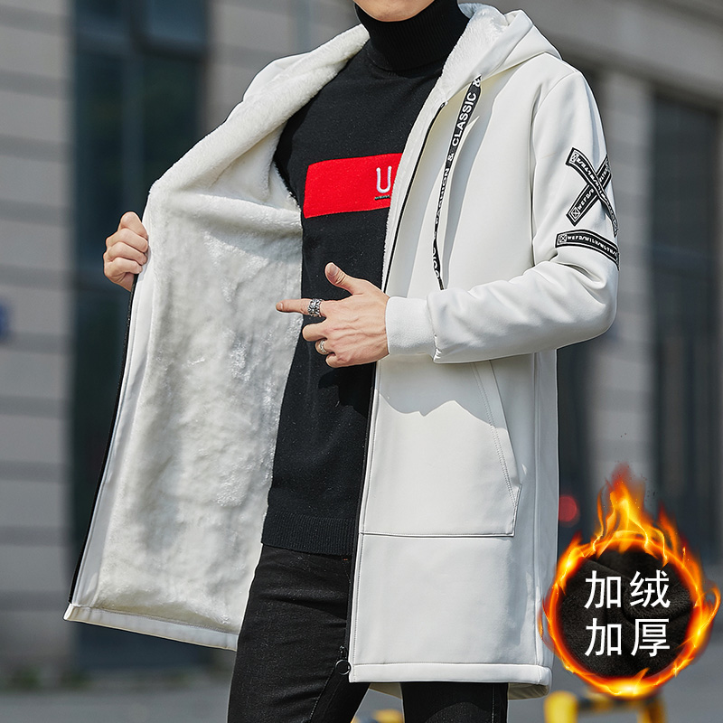 Men Winter Thicken Fleece Jacket Mens Casual Hooded Coat Cargo Cotton Jackets Windbreaker Outwear Man