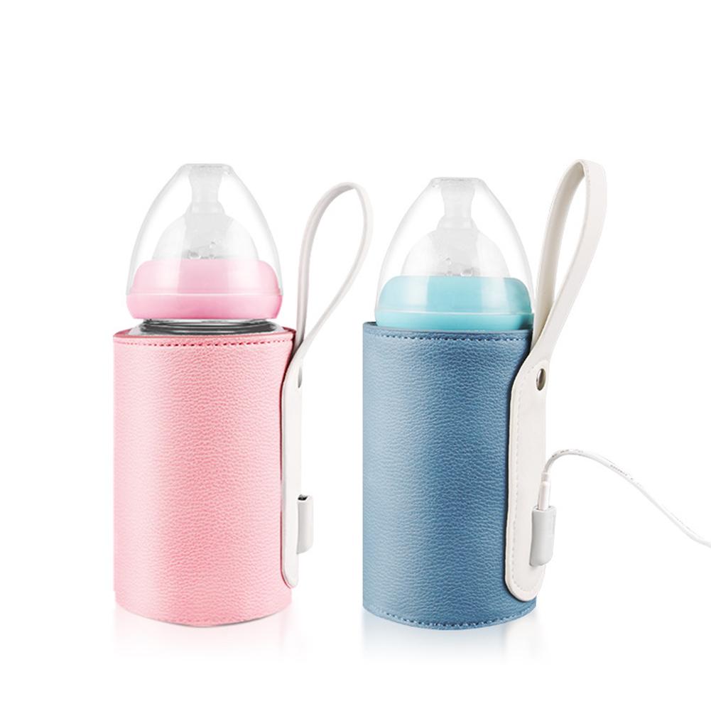 Baby Nursing Bottle Heater Travel Stroller Bag 5V/1A USB Milk Water Warmer Insulated Bag 11inx5.12in Baby Milk Warmer Car Travel