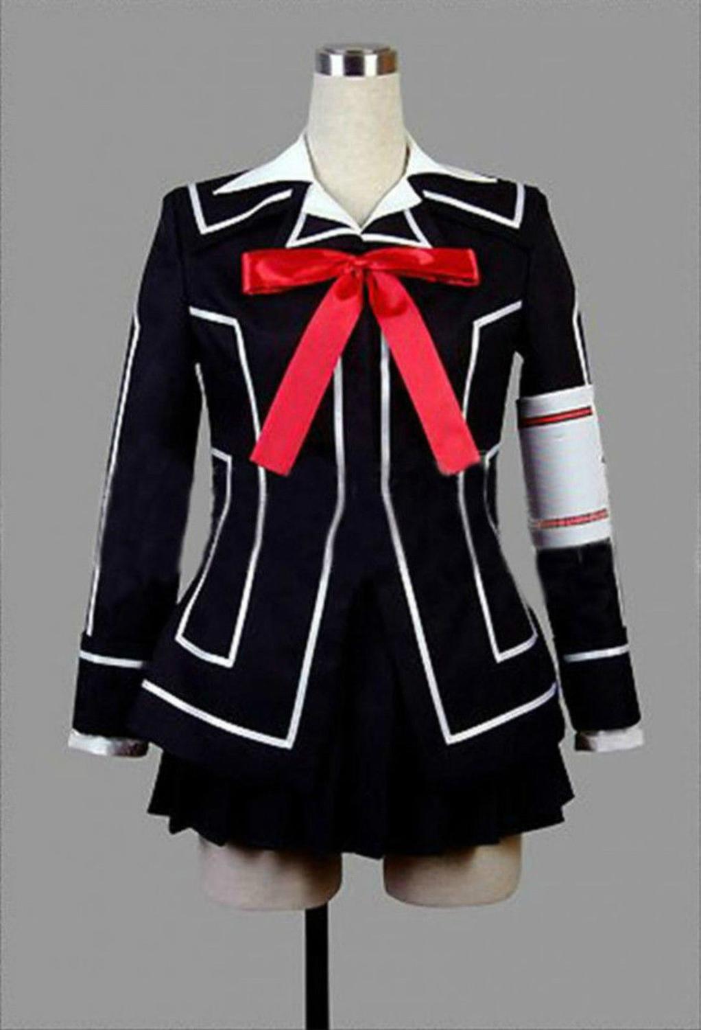 Vampire Knight Cosplay Costume Yuki or Black Womens Cross White Dress uniform