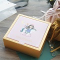 15*15*6.5cm 3set Gold Pink Blue Princess Prince Design Paper Box + Bag As Baby Shower Birthday DIY Gift Packaging Use