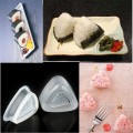 2PCS Sushi Onigiri Mold Plastic Transparent Bento Press Mould Sushi Molds Kitchen Triangular Rice Form Food Maker kitchen Tool