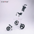 Golf Cart Three-Wheeled Cart Golf Aluminum Alloy 3 Wheel Push Pull Golf Cart, Foldable Golf Trolley