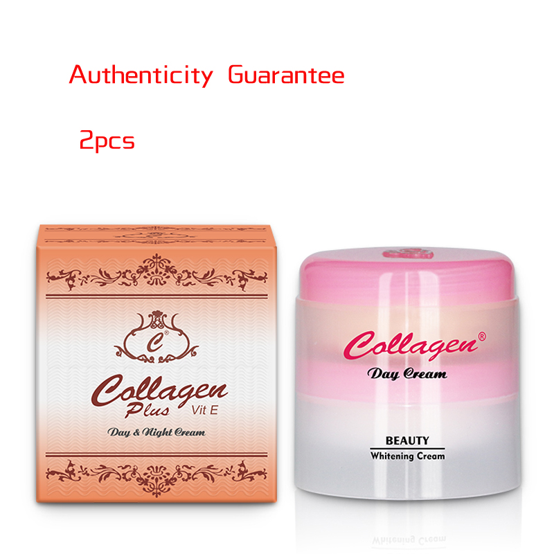 2PCS Vitamin E Day And Night Cream Collagen Beauty Cream Brightening And Blemish Cream English Pakcage Whitening Cream