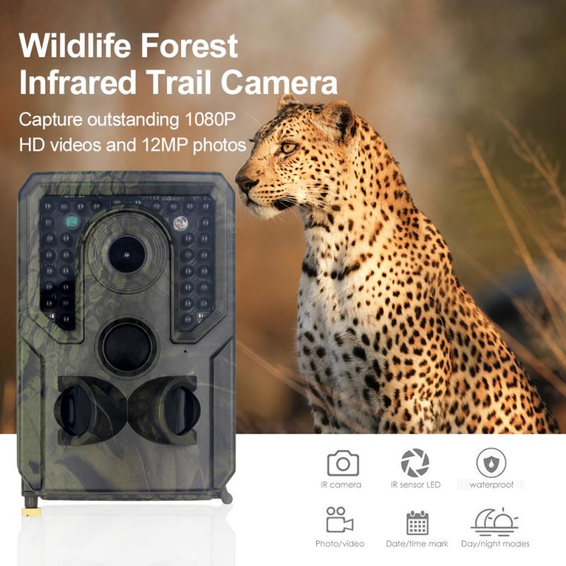 Hunting Camera Trail Camera 12MP 1080P HD Game Camera Waterproof Wildlife Scouting Hunting Cam With 120° Wide Angle Lens